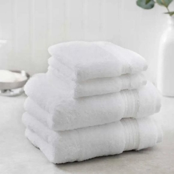 Charisma Soft 4-piece Hand and Washcloth Towel Set White - Picture 1 of 3